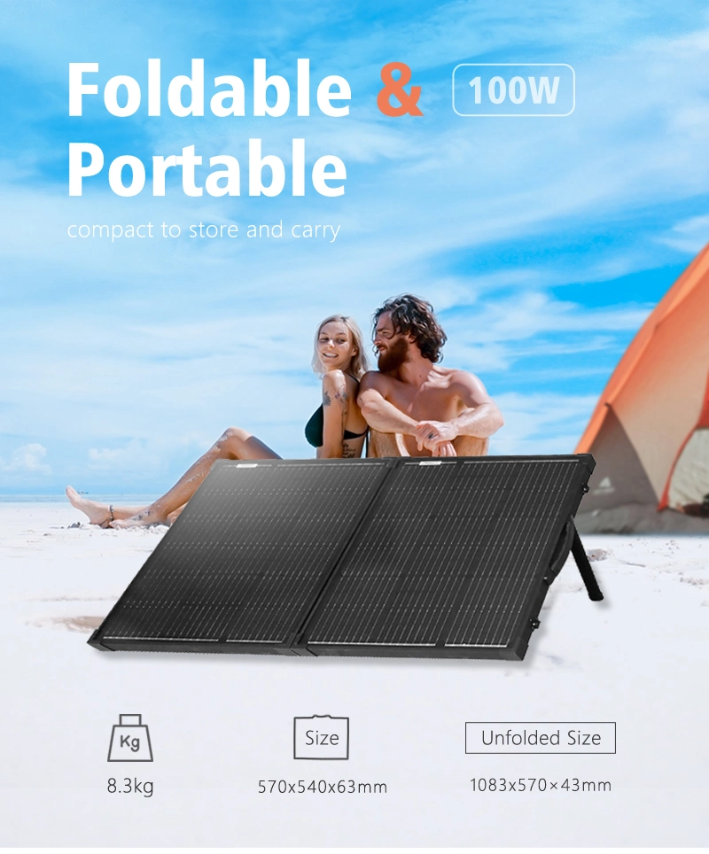 Waterproof Portable Solar Panel Foldable Mobile Chargering Power Bank Charger 60W 100W 120W Sun Power Solar Panel