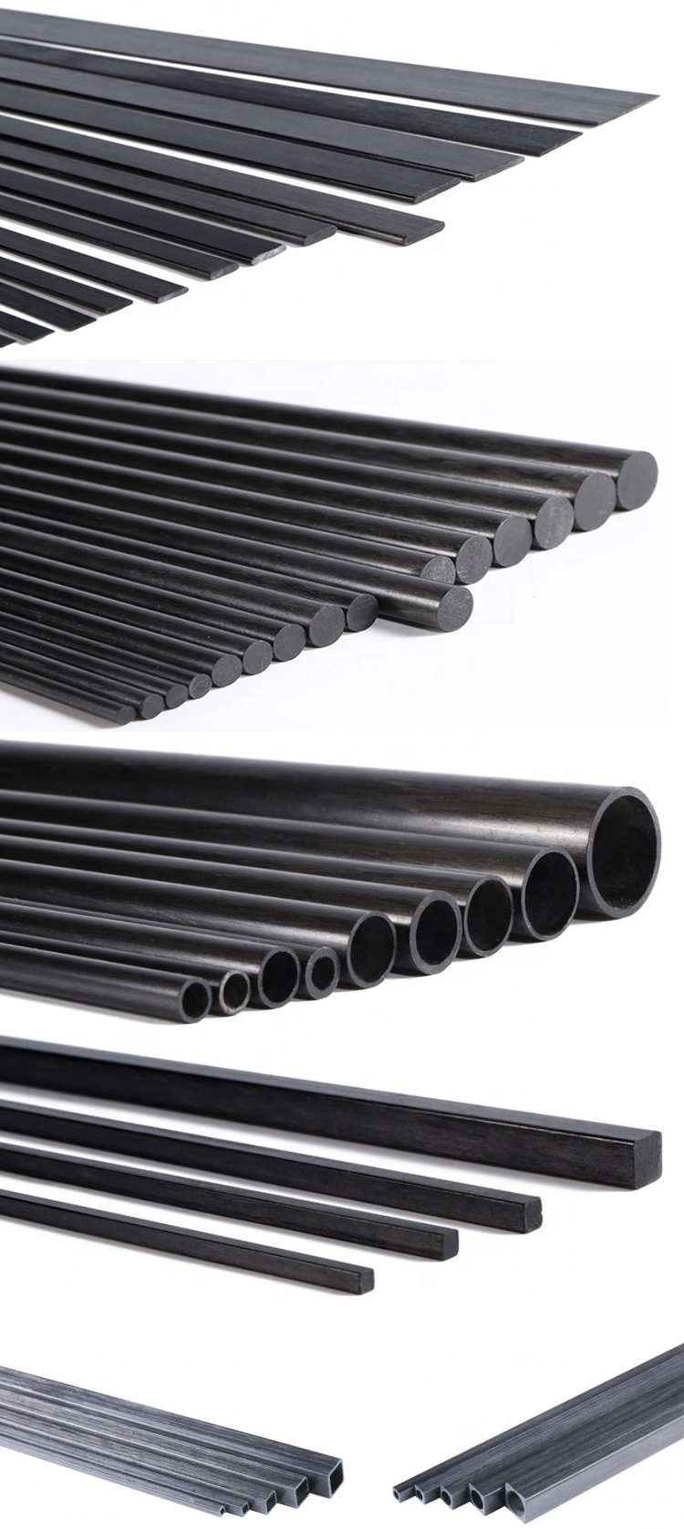 China Factory Machinable Irregular Carbon Fiber Tube Profiles Hollow Carbon Fiber Square Tube