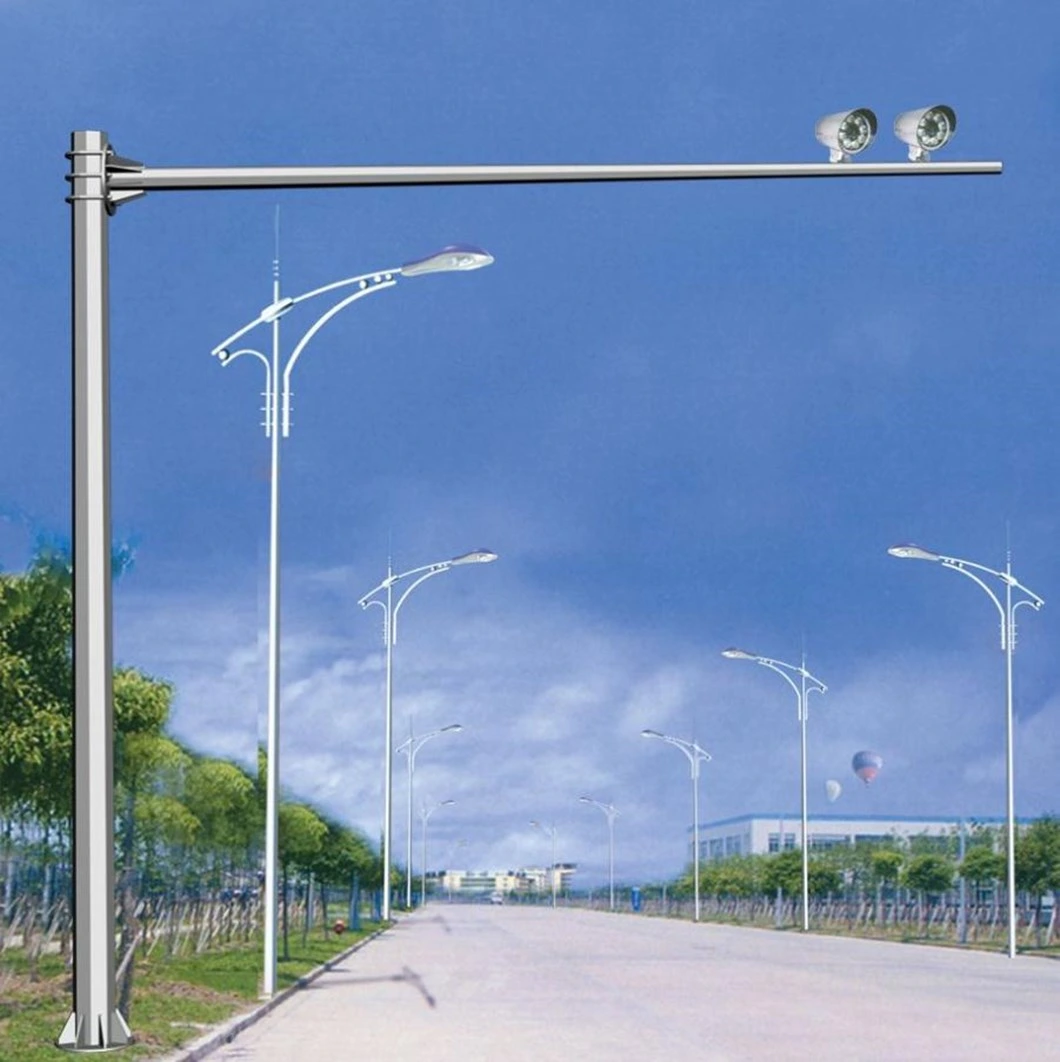 High Quality CCTV Camera Pole Customized 6m Stainless Steel CCTV Camera Pole