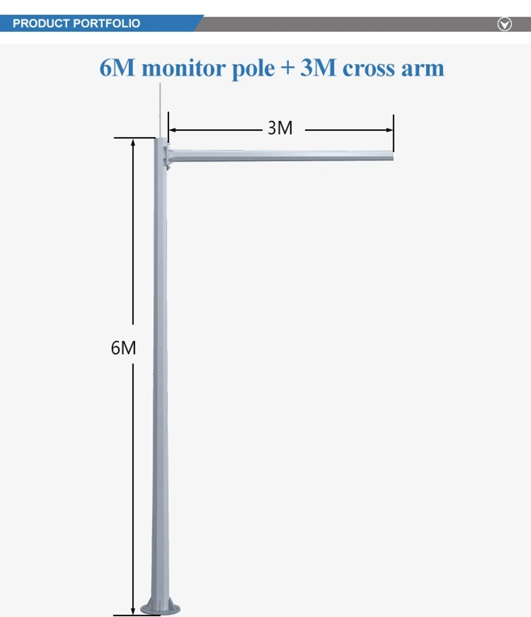 Polygonal Steel Tapered Conical Camera Pole for Monitor