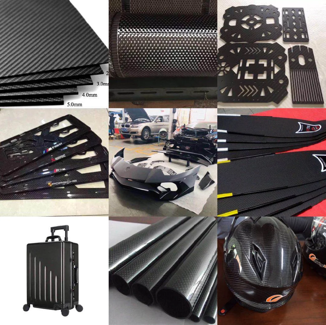 Customized 3K Plain/Twill Glossy Finish Carbon Fibre Tube ID 9mm Od 12mm with Factory Cheap Price