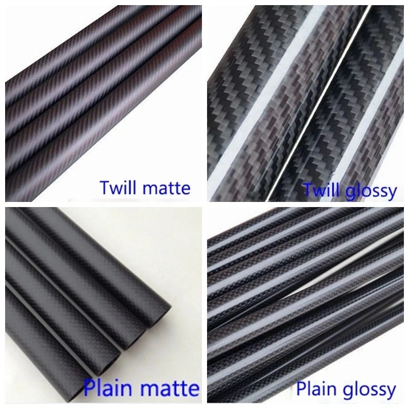 Customized 3K Plain/Twill Glossy Finish Carbon Fibre Tube ID 9mm Od 12mm with Factory Cheap Price