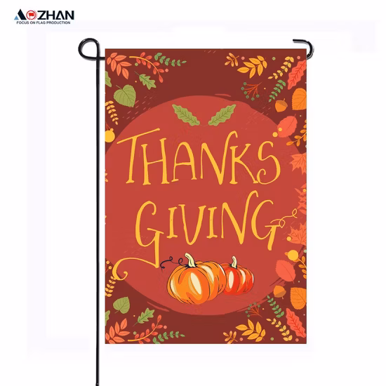 Cheap Wholesale Thanksgiving Pumpkin Garden Banner Fall Thanksgiving Harvest Rustic Burlap Yard Outdoor Decoration Banner