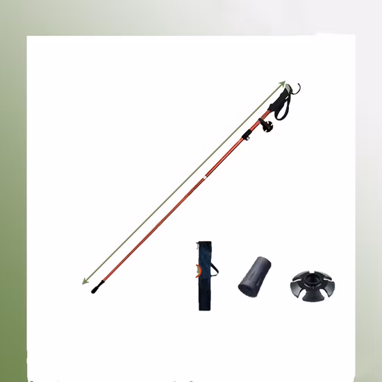 Mountaineering Pole Aluminum Alloy Folding Ultra-Light Ultra-Short Telescopic Outdoor Hiking Pole