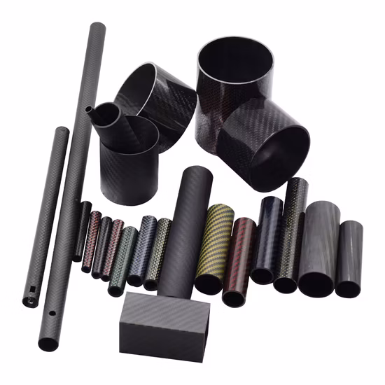 2 Meters Length Airplane Carbon Fiber Tubes Custom Carbon Fiber Tubing High Pressure